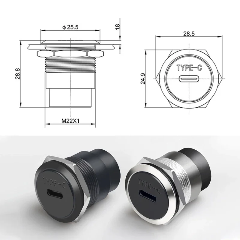 TYPE-C Circular Module Adapter - огляд і ціна Transmission Jack Adapter