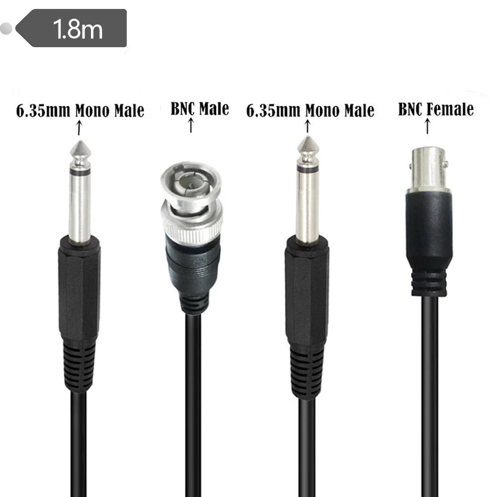 1.8M BNC Male to 6.35mm 1/4 In - огляд і ціна Transmission Jack Adapter