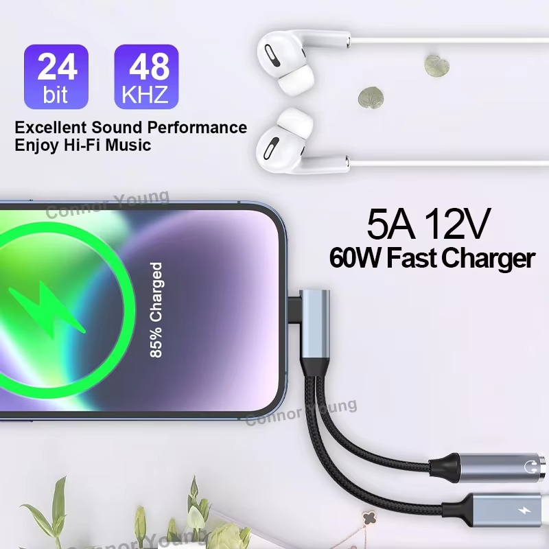 OTG 2 in 1 Elbow Usb Type C to - огляд і ціна Transmission Jack Adapter