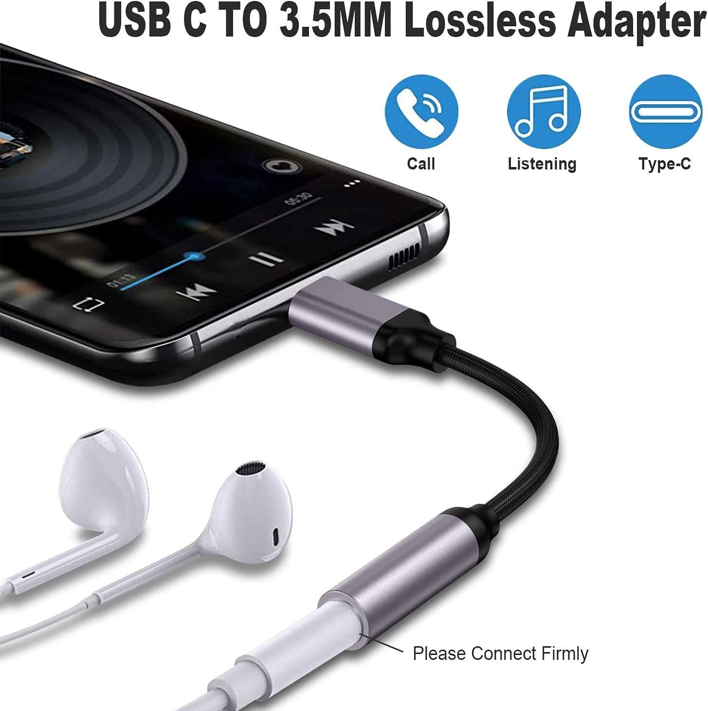 USB Type C To 3.5mm Aux Adapte - огляд і ціна Transmission Jack Adapter